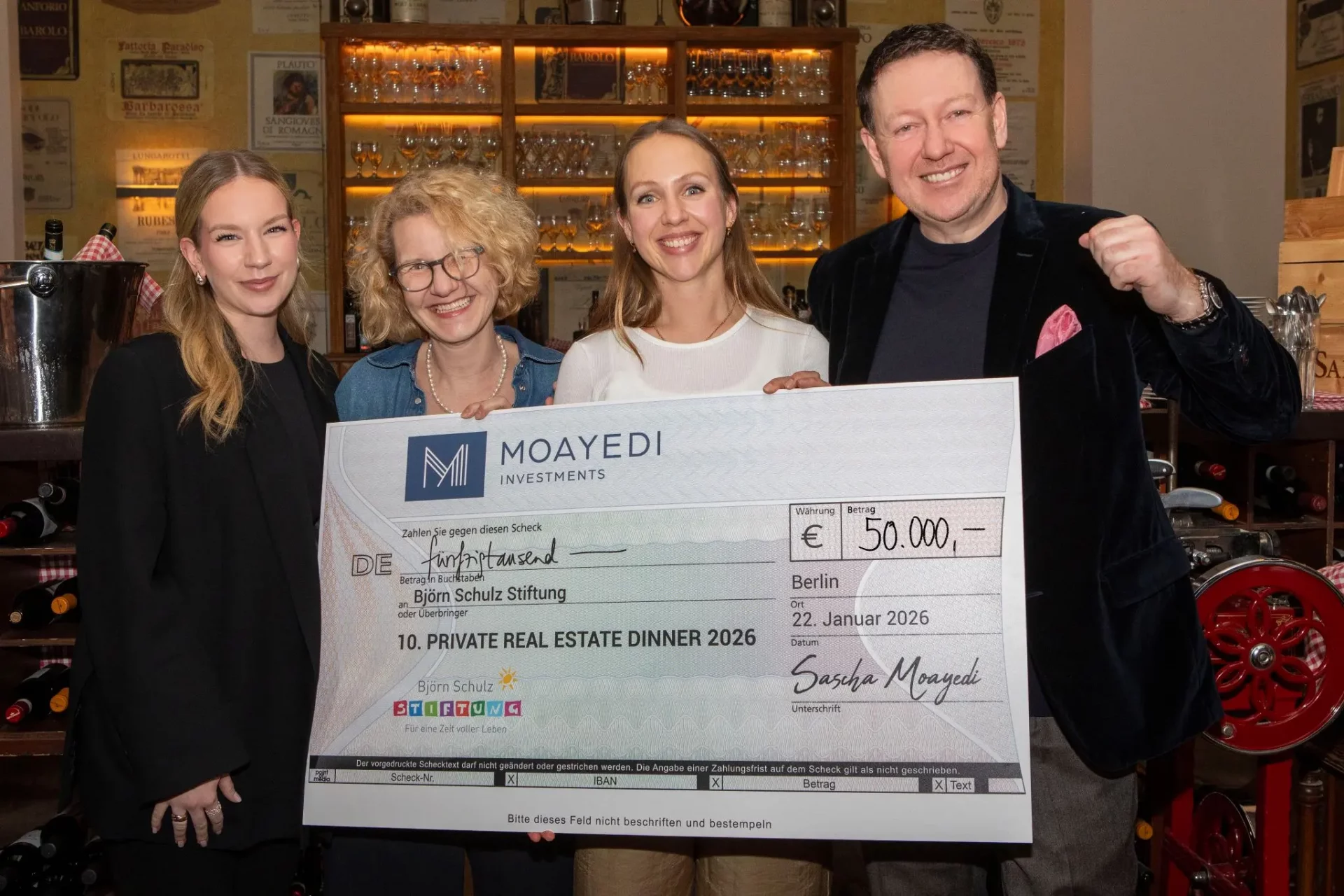 10. Private Real Estate Dinner: 100.000 Euro für den guten Zweck